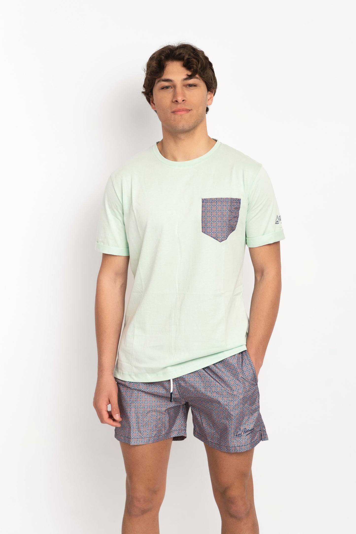 Flowery- T-shirt verde acido fantasia flowery