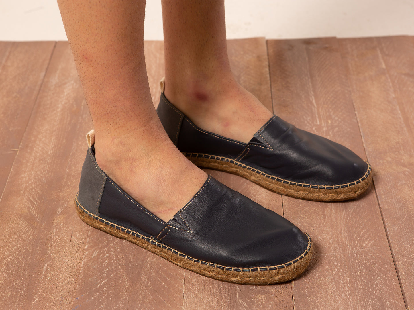 Espad - Espadrillas uomo in pelle blu