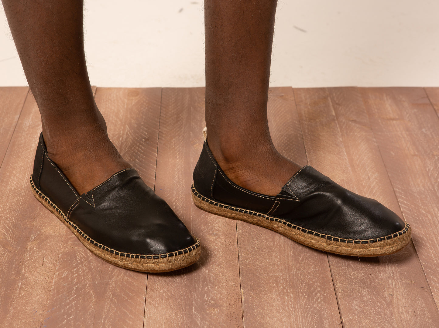 Espad - Espadrillas uomo in pelle nera
