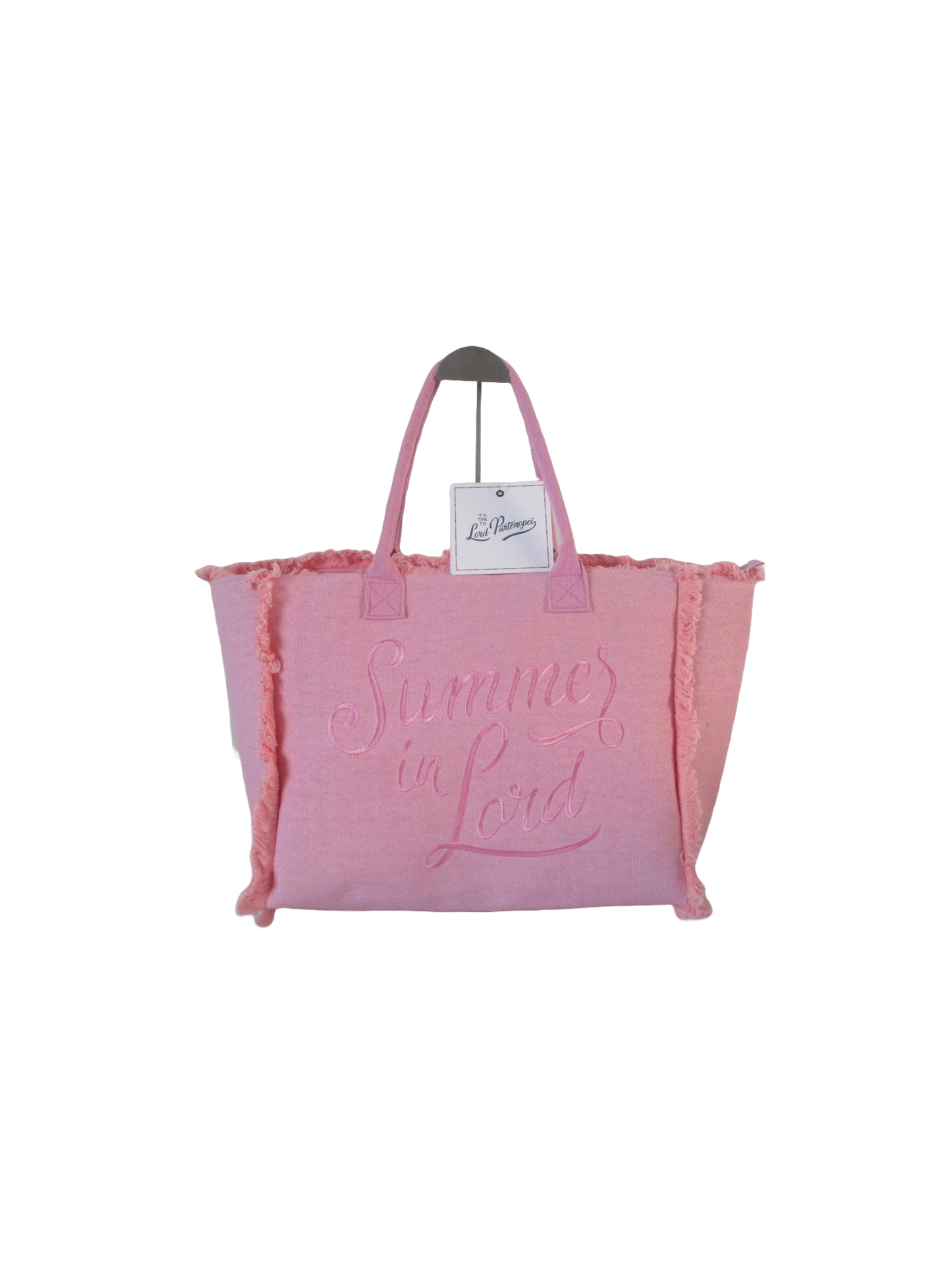 Borsa grande - Borsa mare rosa con logo