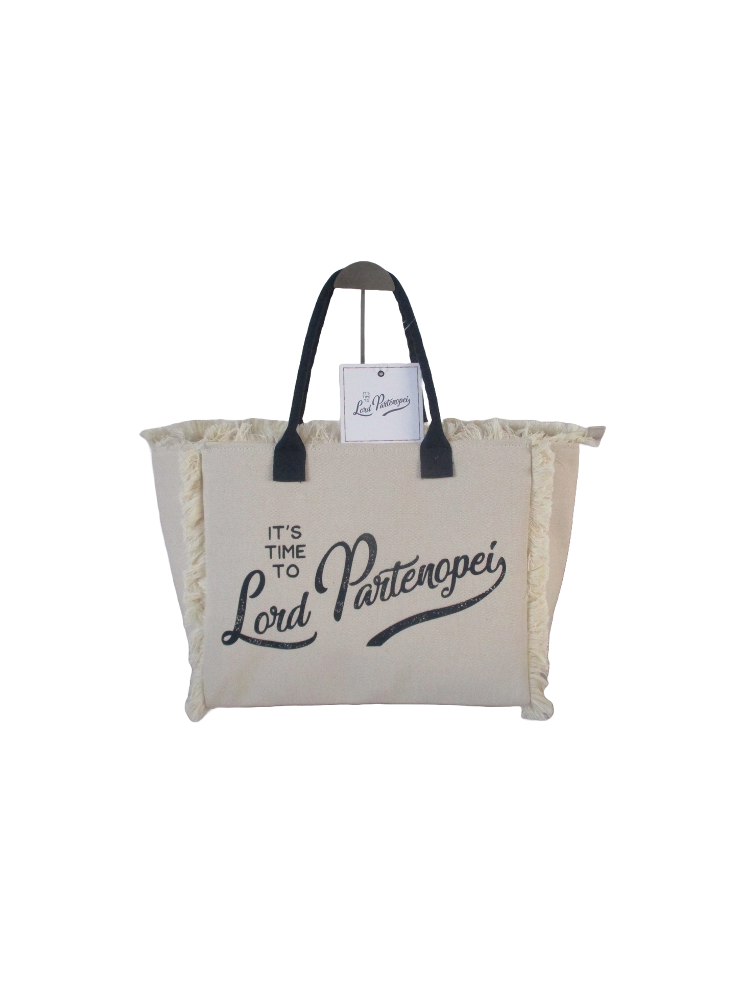 Borsa grande - Borsa mare bianca con logo blu