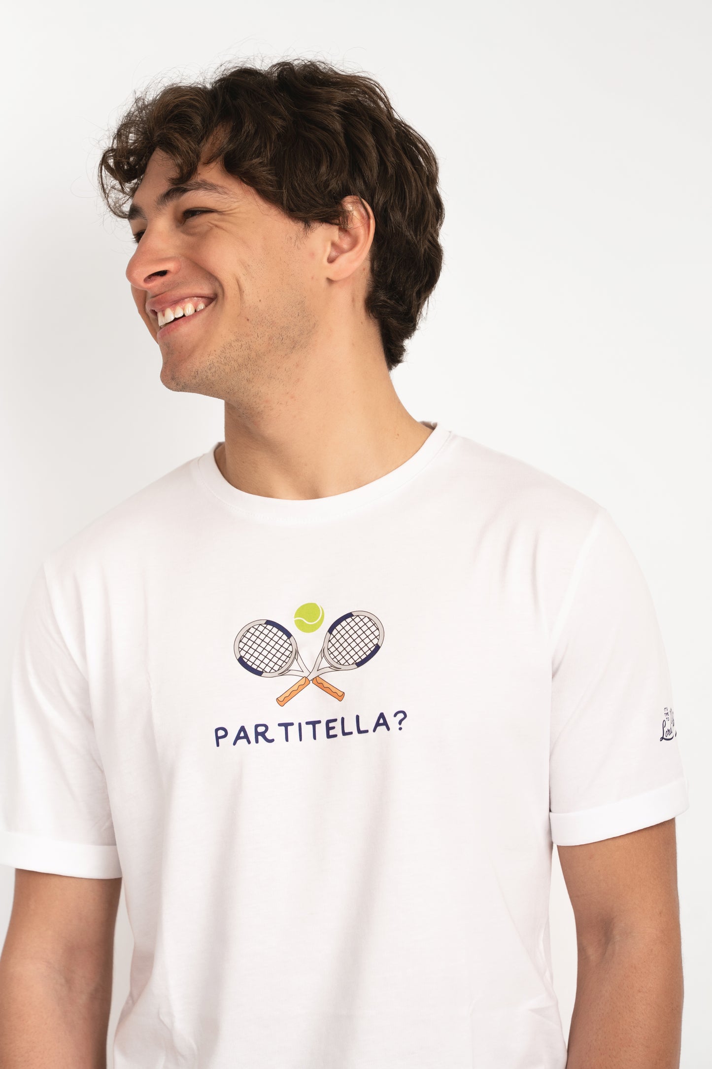 Tennis - T-shirt bianca fantasia tennis