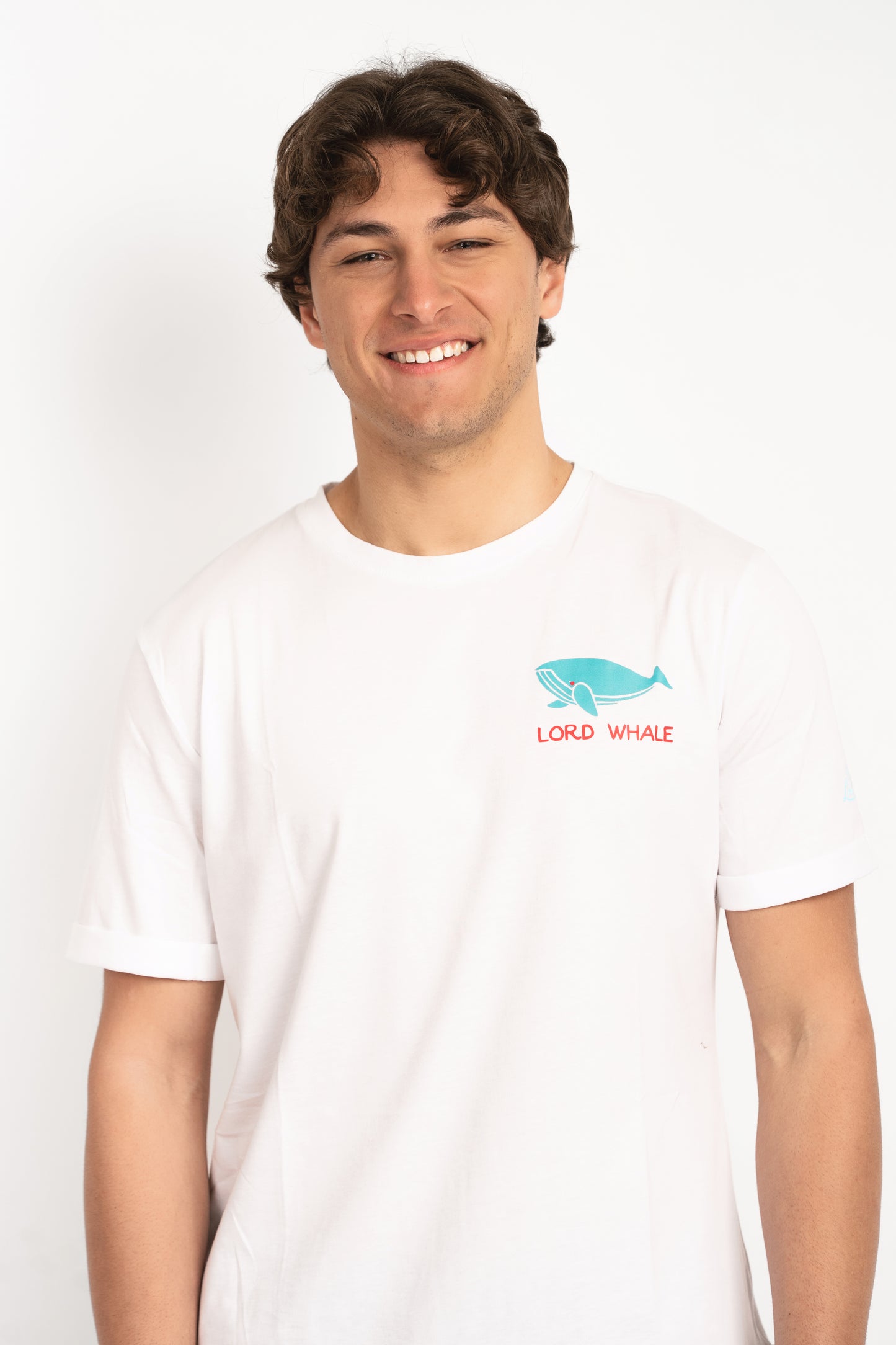 Whale- T-shirt bianca fantasia whale