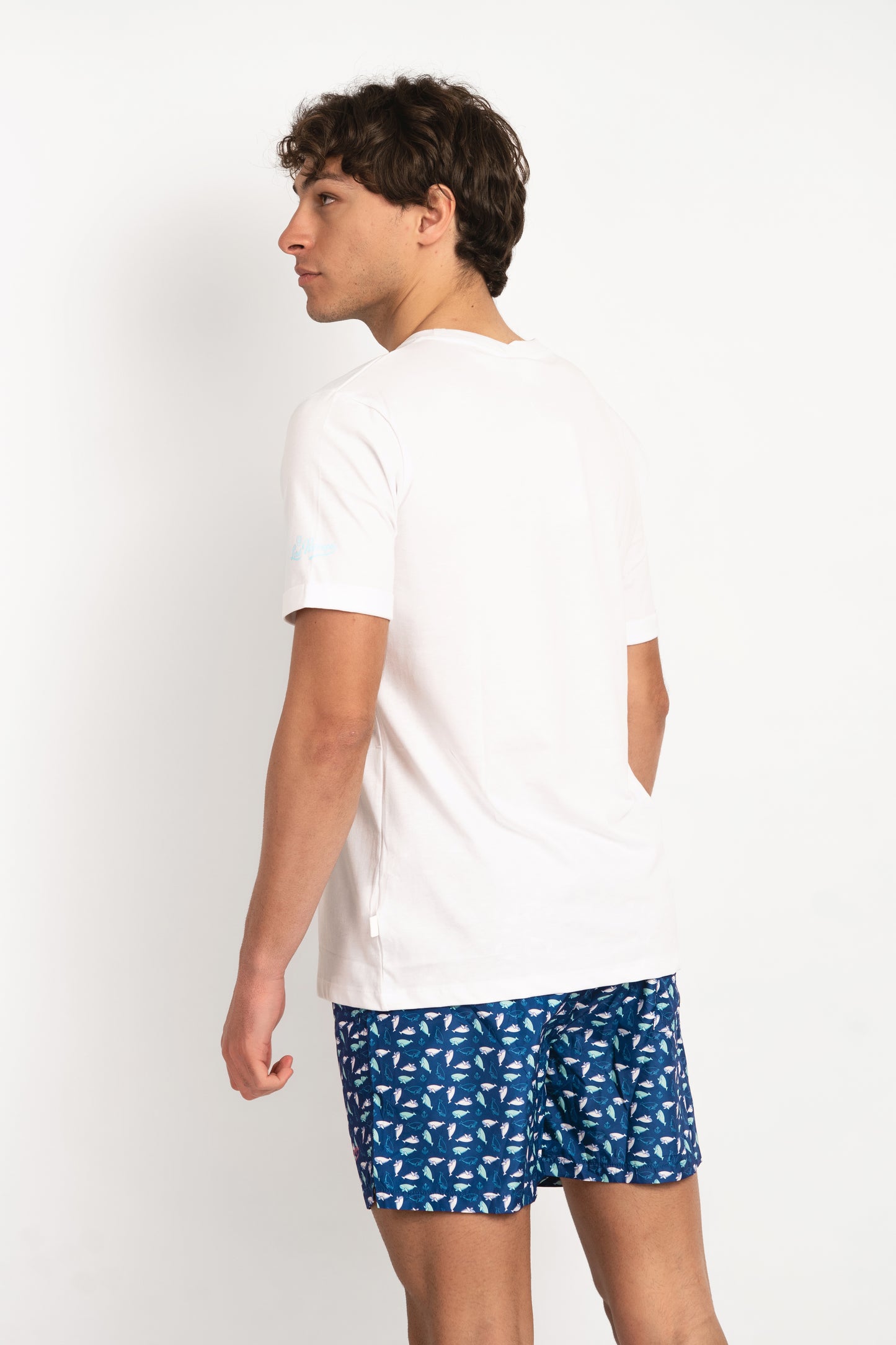 Whale- T-shirt bianca fantasia whale