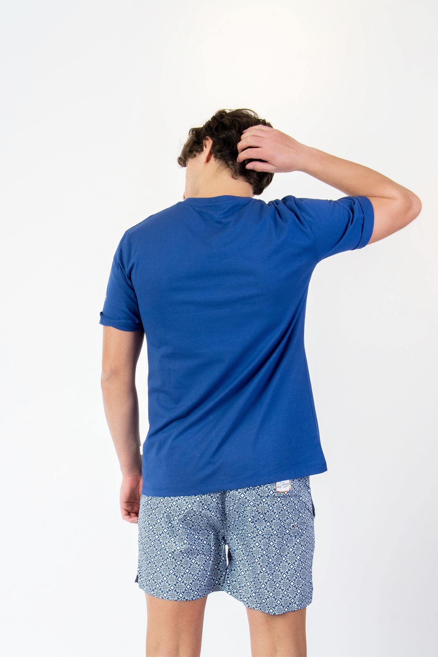 Gozo - T-shirt blu fantasia gozo