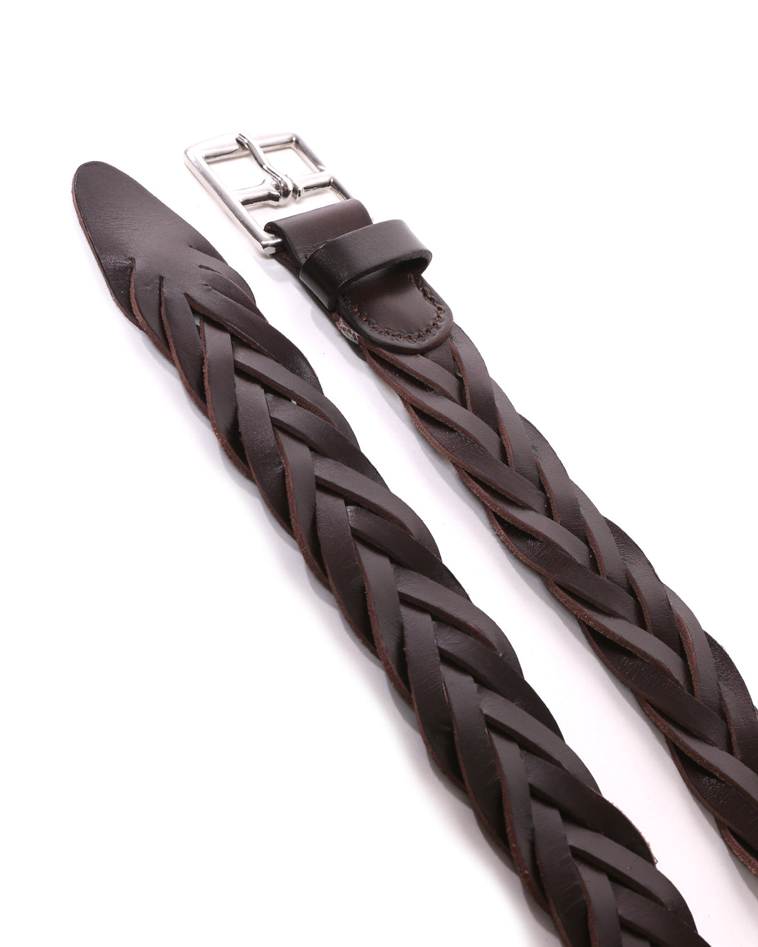 Cintura interamente intrecciata dark brown