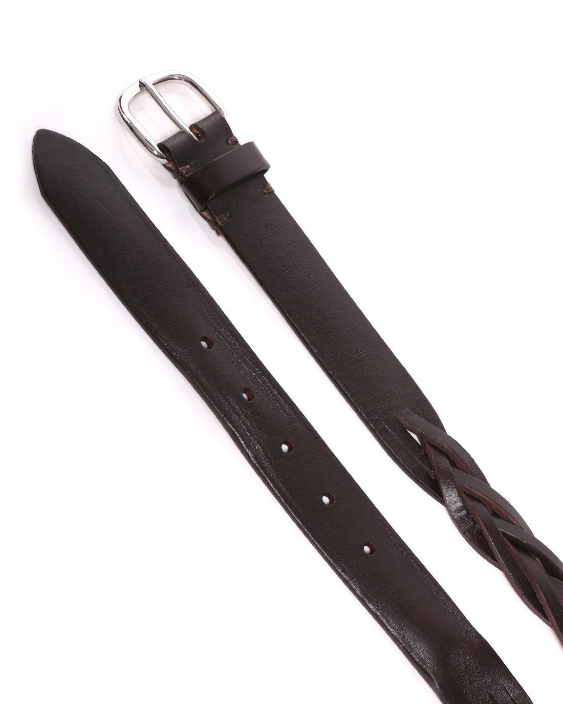 Cintura intrecciata senza cuciture dark brown