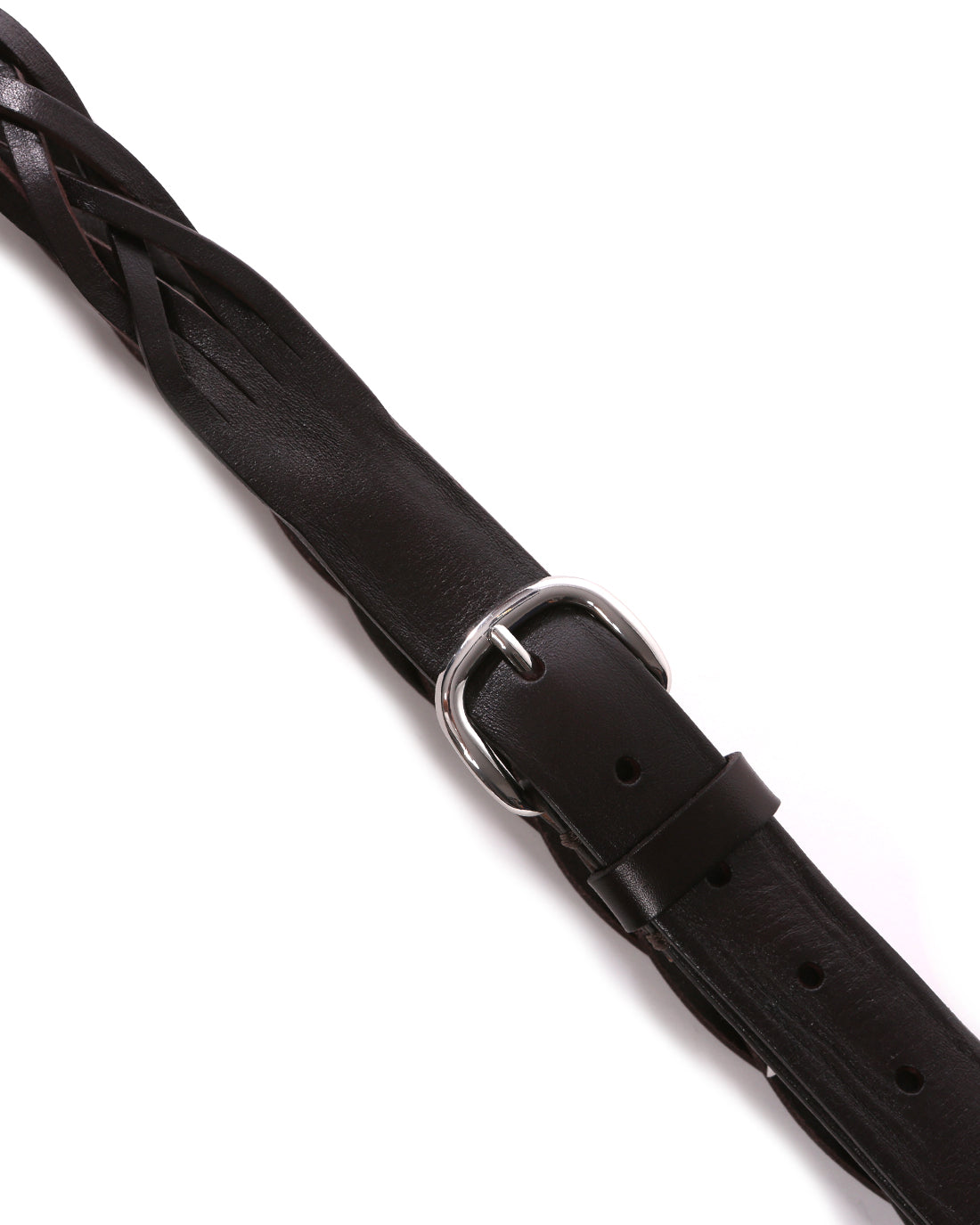 Cintura intrecciata senza cuciture dark brown