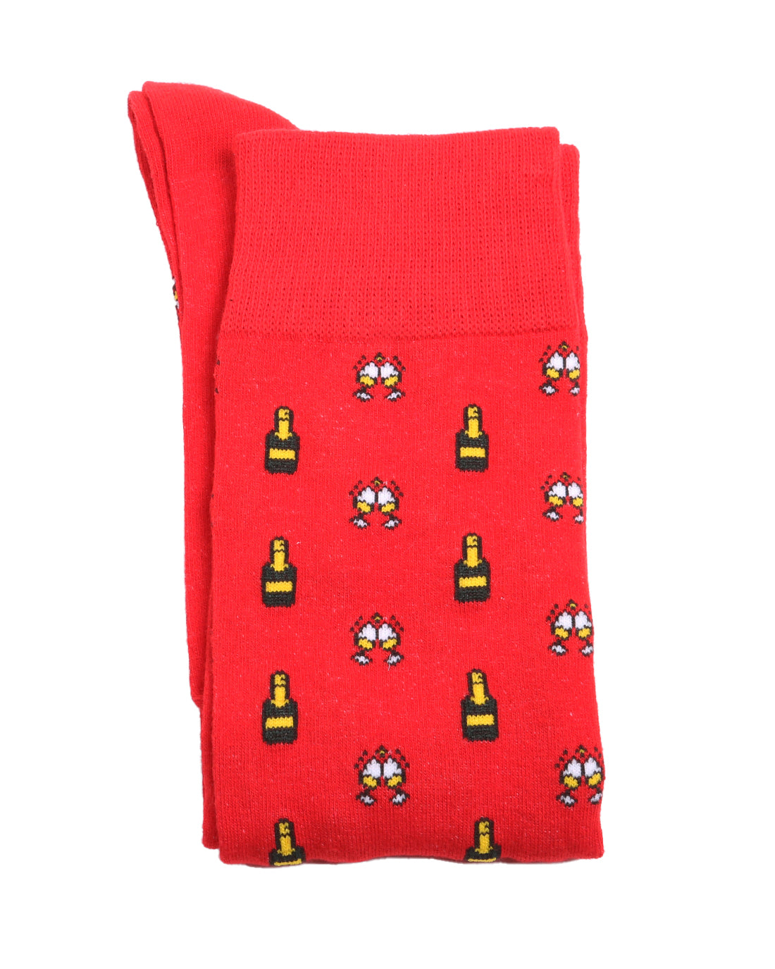 Calzino fantasia champagne rosso