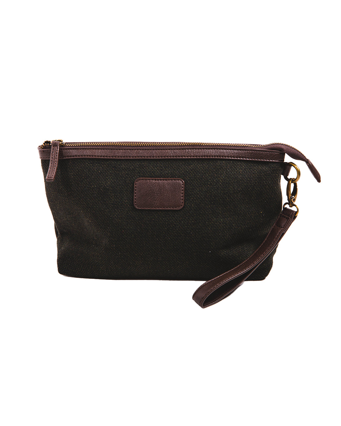 Pochette tessuto verde