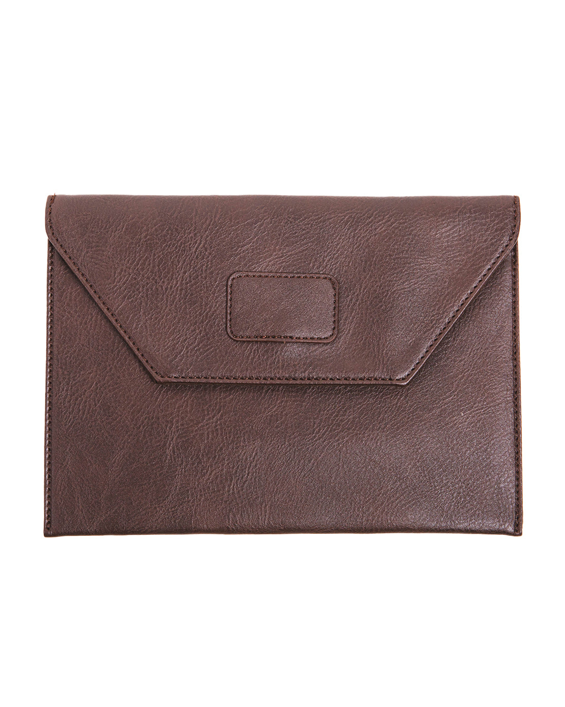 Pochette ecopelle marrone