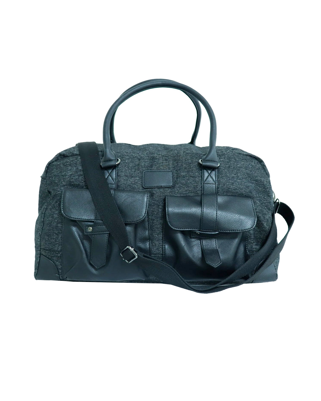 Borsone da viaggio spigato nero