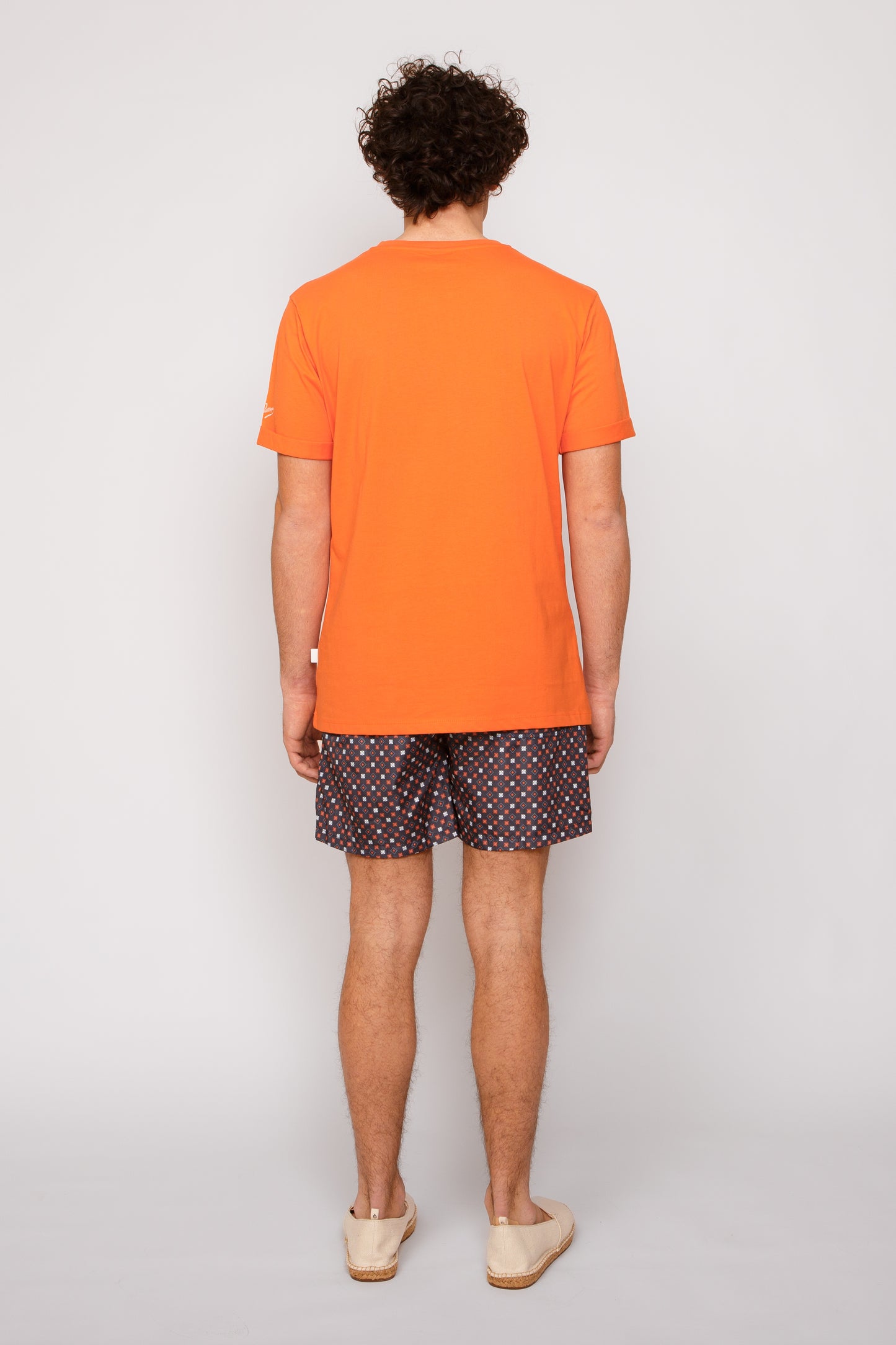Micro - T-shirt arancio stampa micro