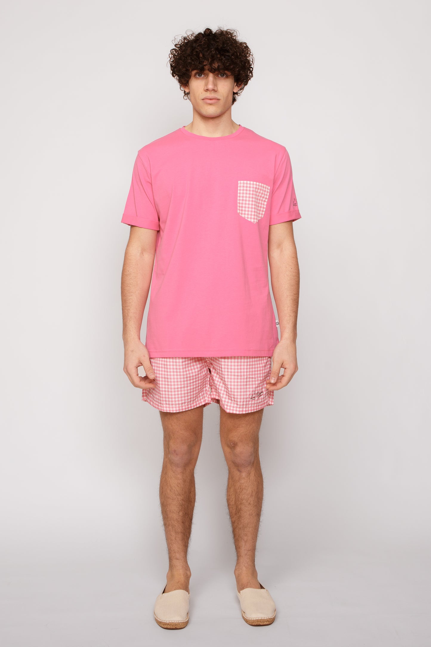 Vichy - T-shirt fragola stampa quadretti