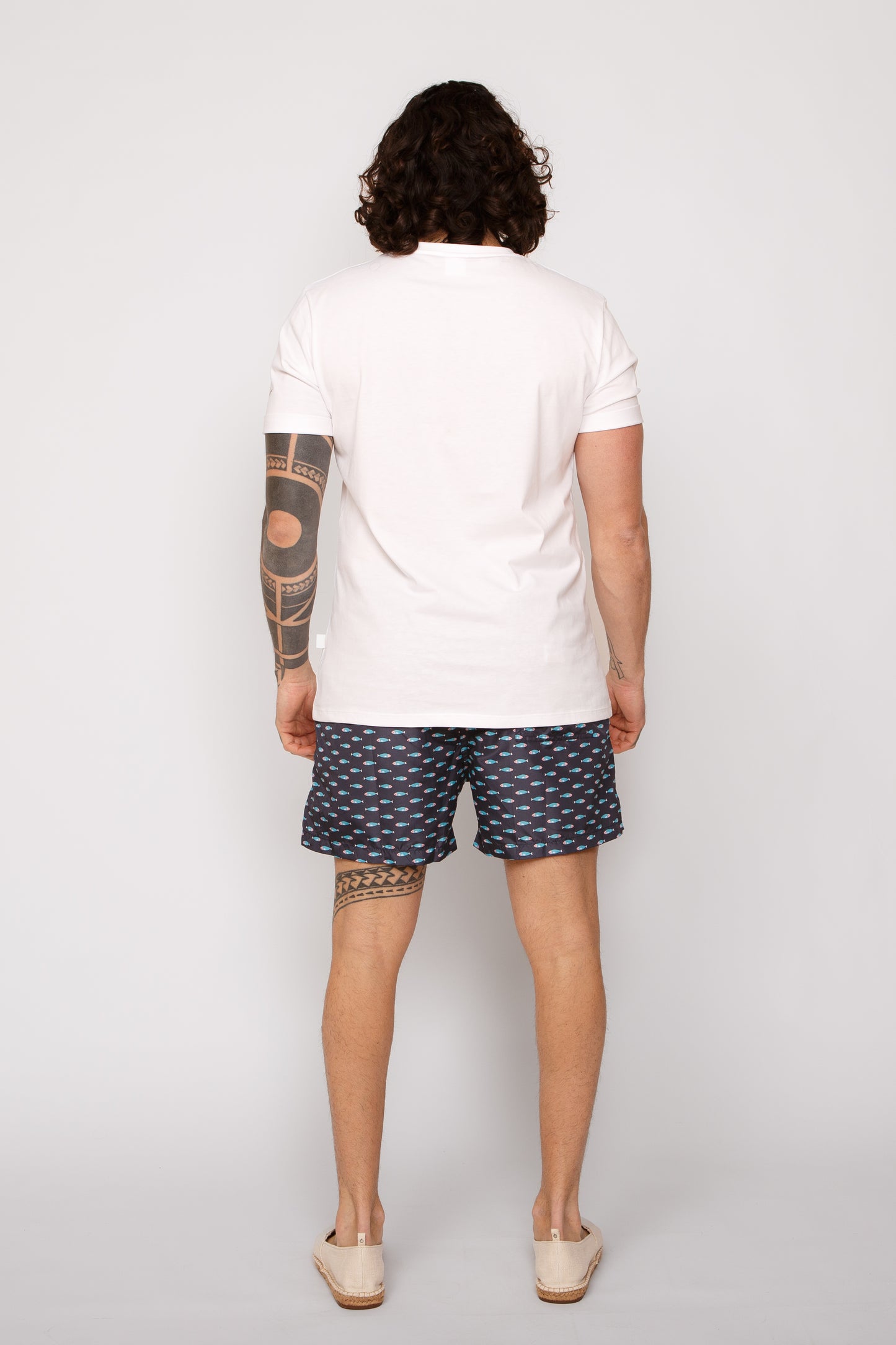 Whitebait - T-shirt bianca stampa whitebait