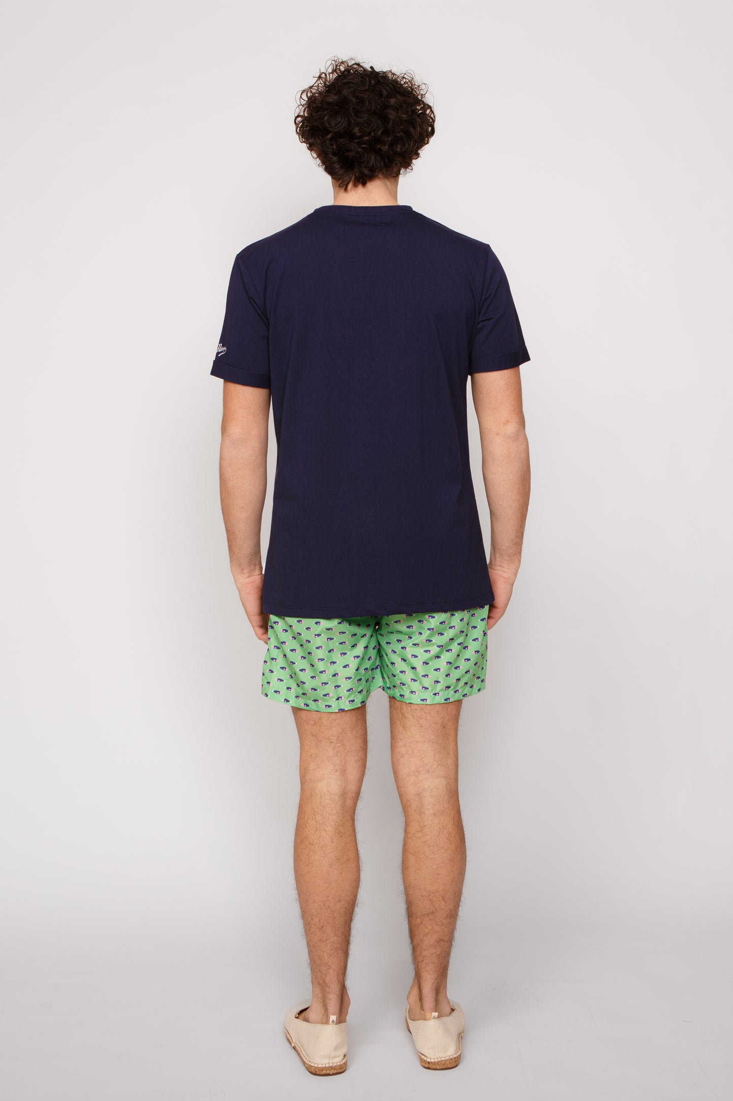 Whitebait - T-shirt blu stampa whitebait