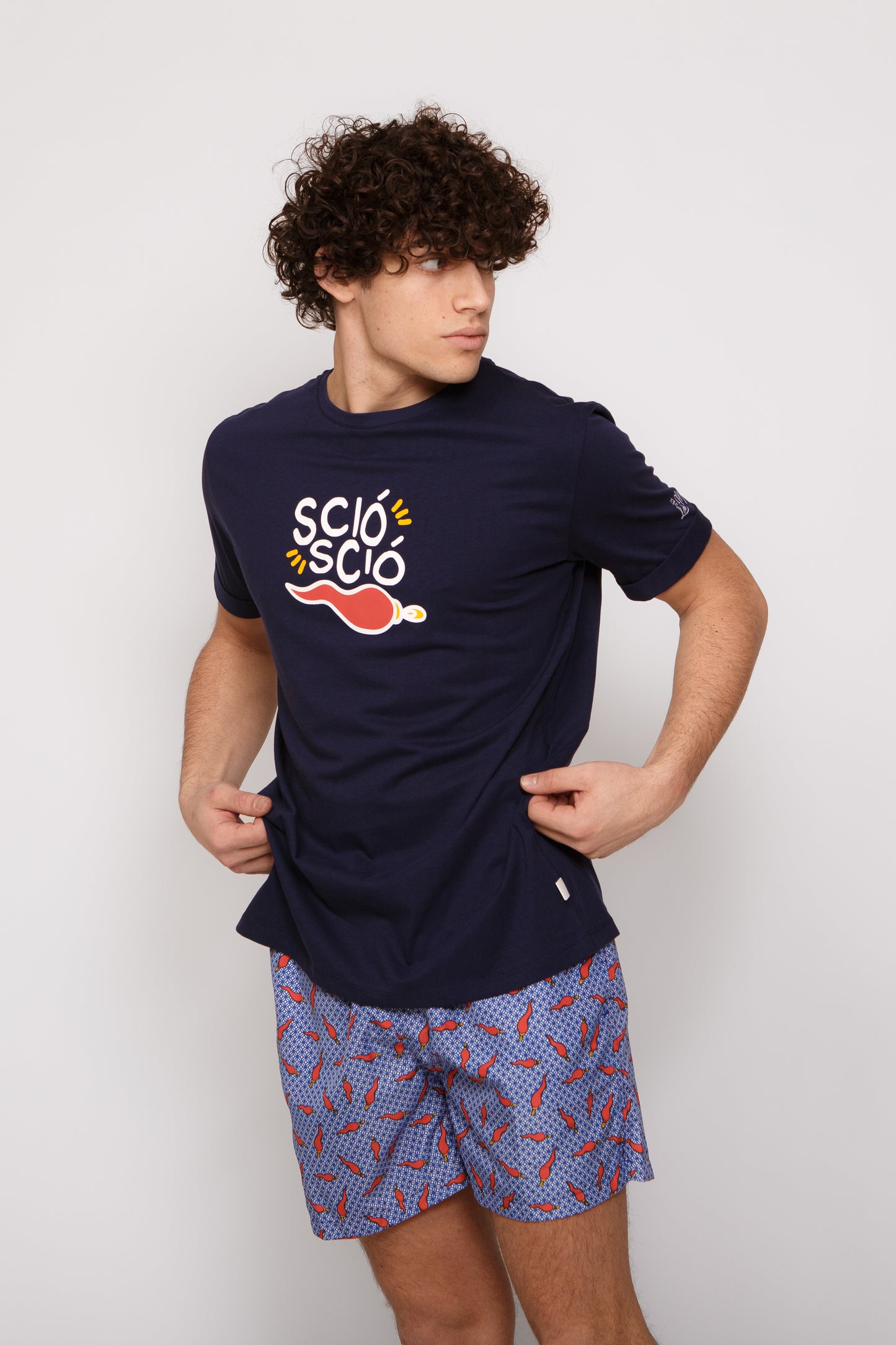 Pepe - T-shirt azzurro stampa pepe