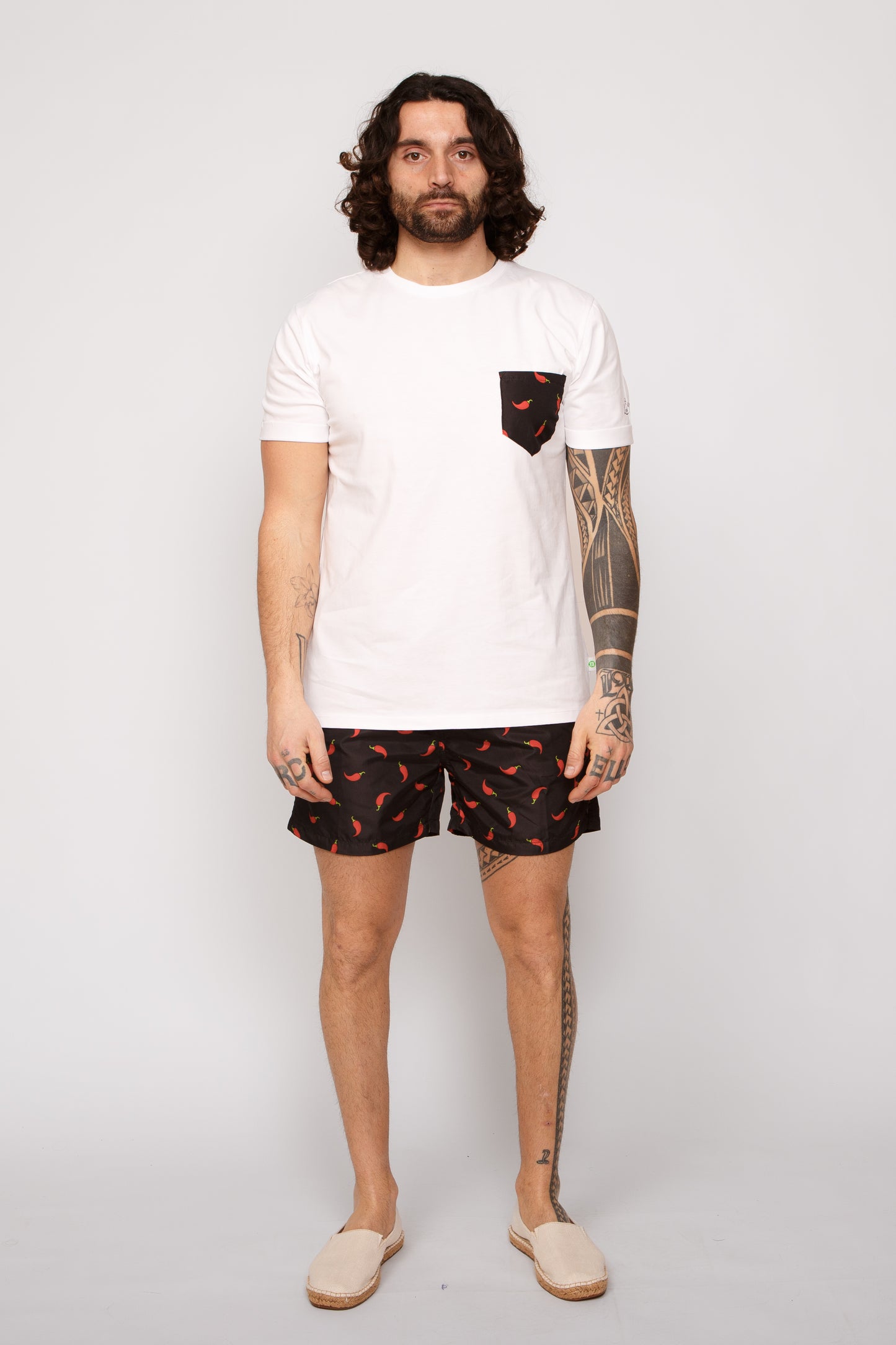 Chili - T-shirt bianca stampa chili