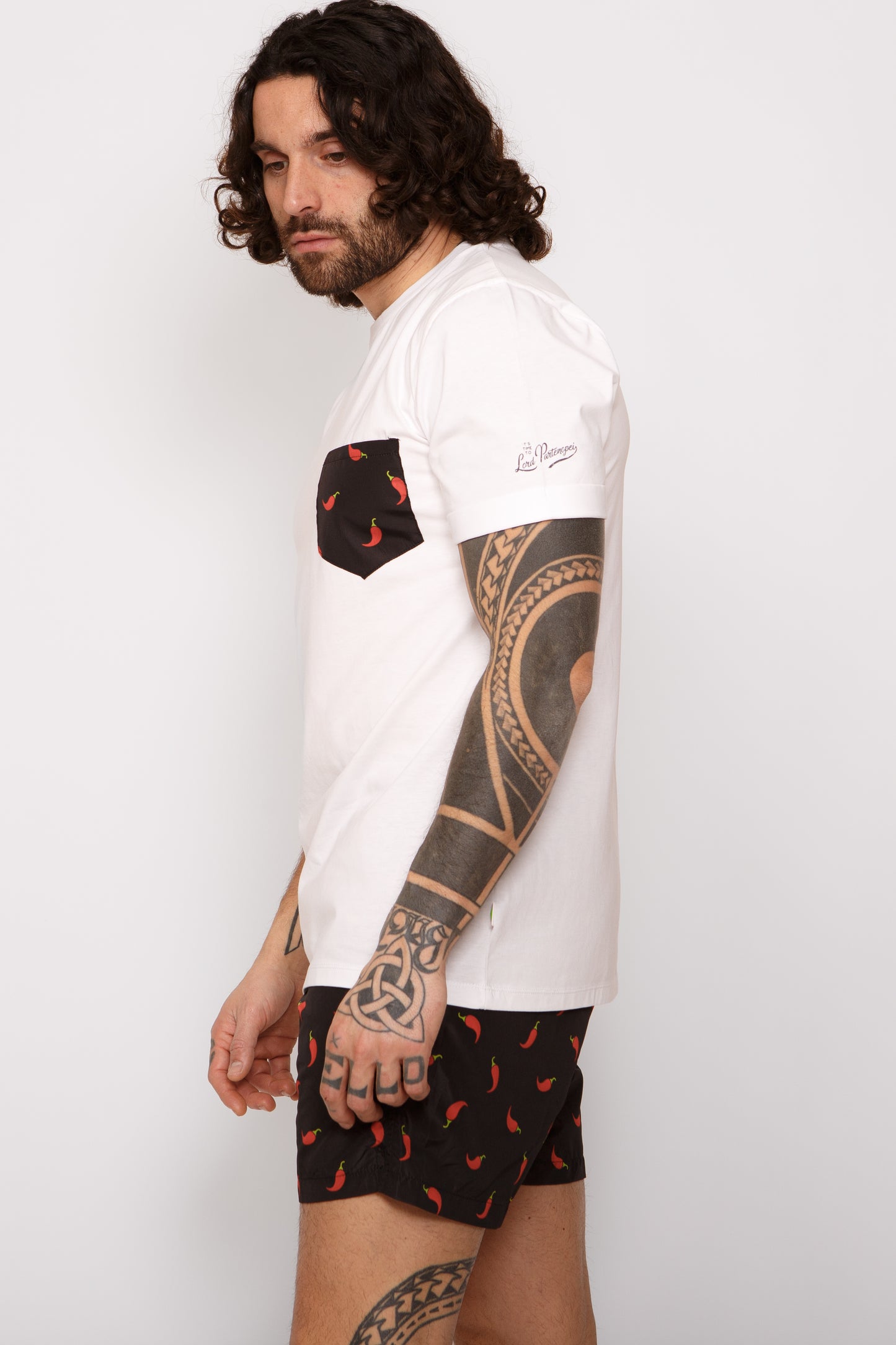 Chili - T-shirt bianca stampa chili