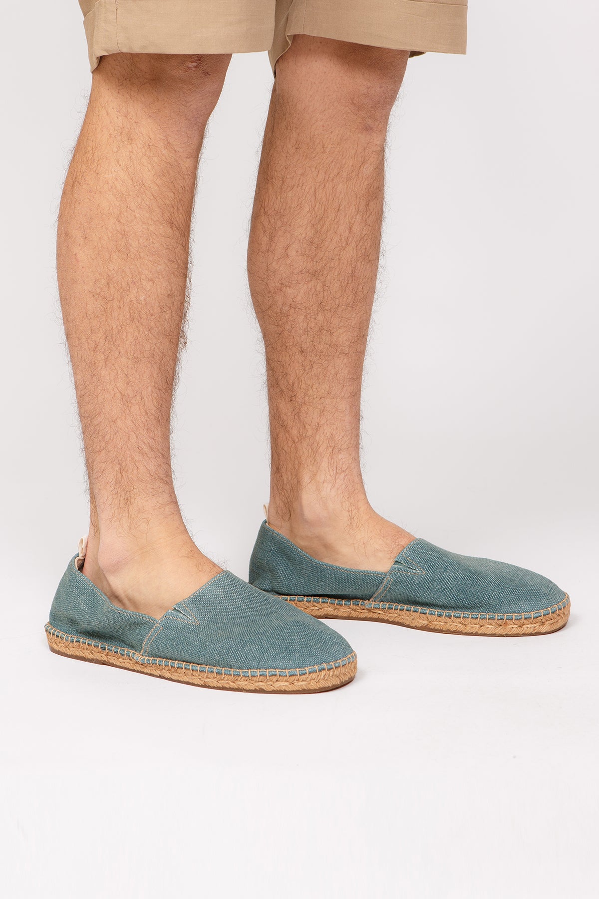 Espadrillas - Espadrillas in juta light blu