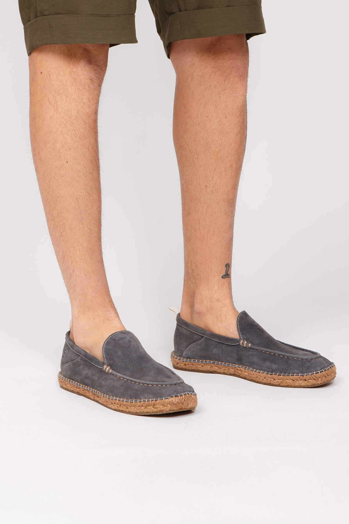 Tirolese corda - Mocassino camoscio blu