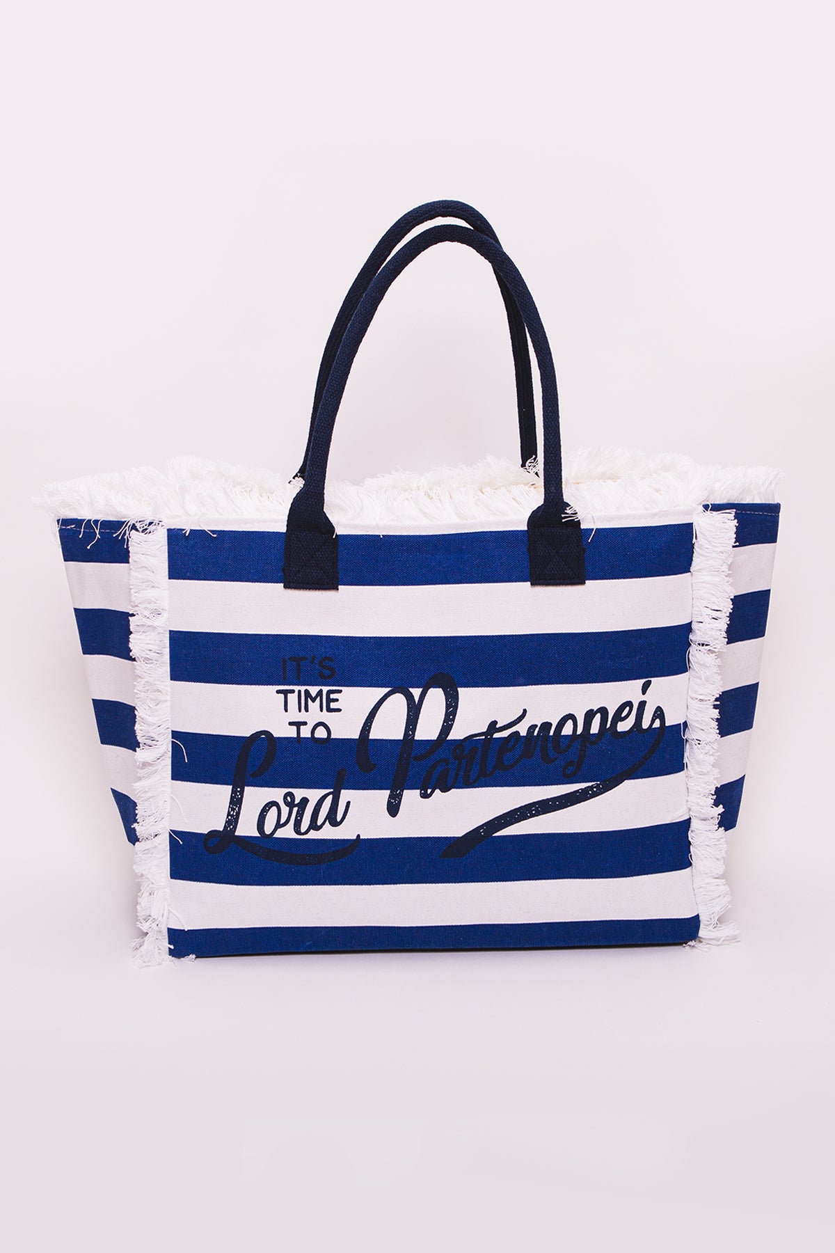 Borsa grande - Borsa mare fantasia righe con logo