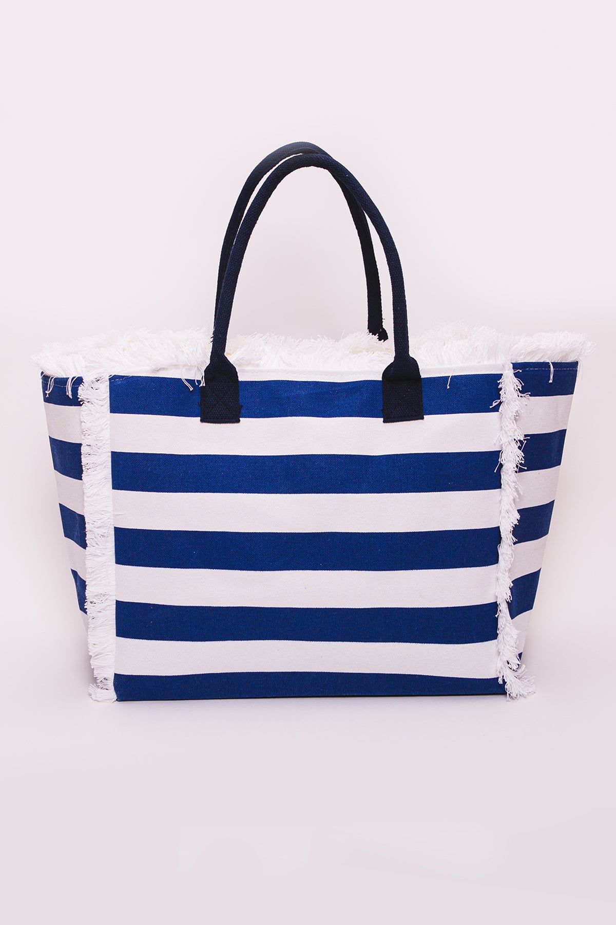 Borsa grande - Borsa mare fantasia righe con logo