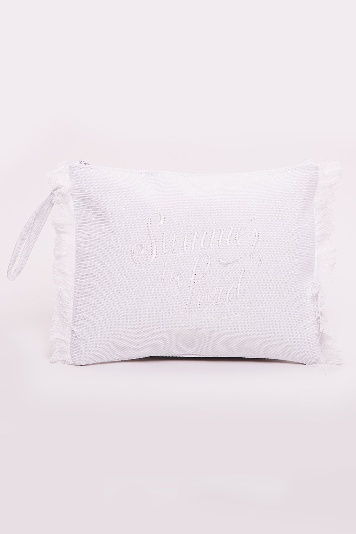 Pochette - Pochette mare panna con logo