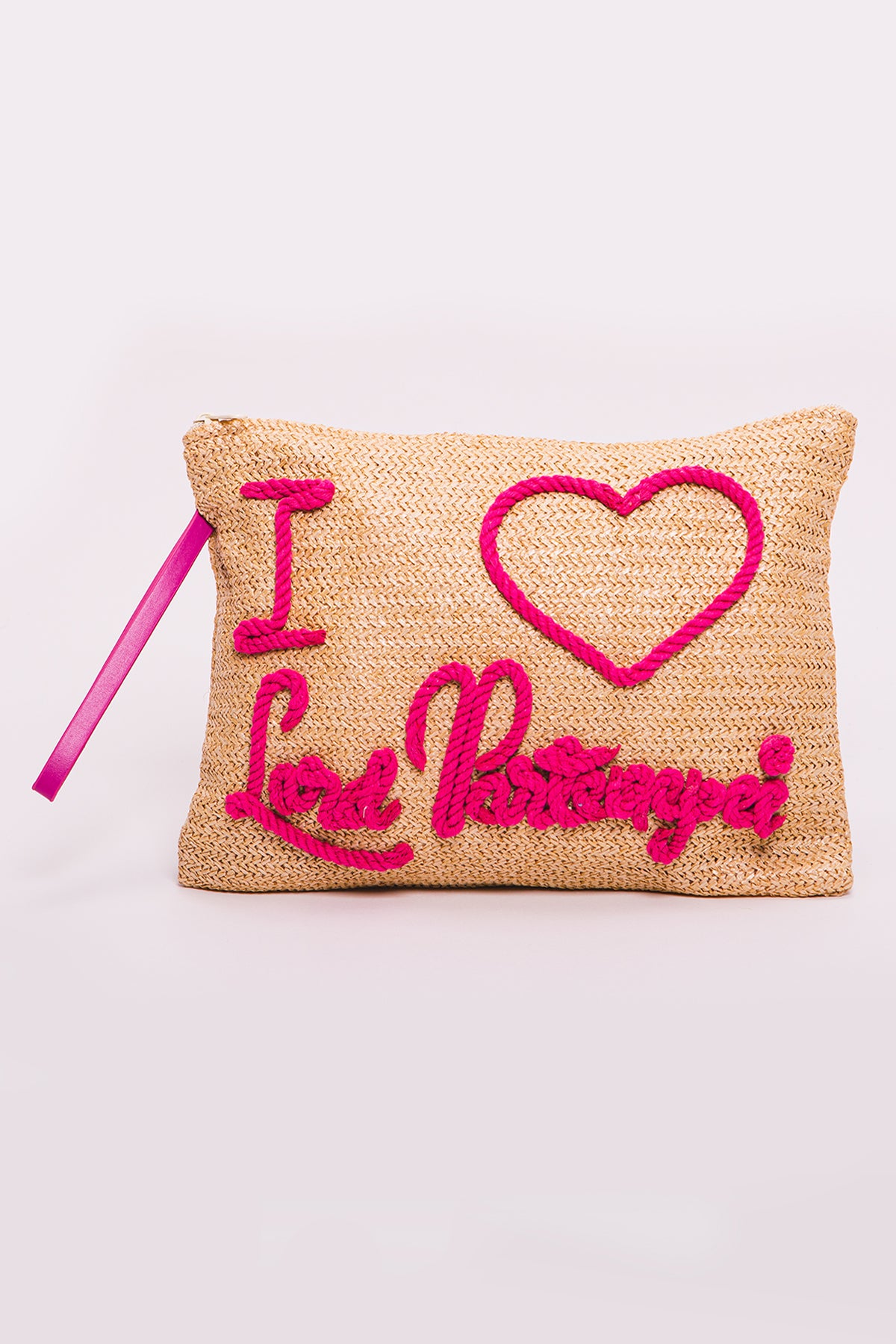 Pochette - Pochette mare con logo corda cucito