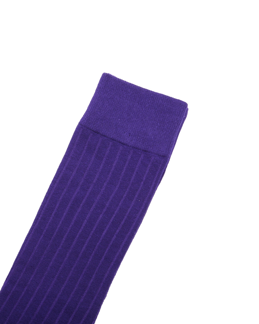 Calzino costina tinta unita viola