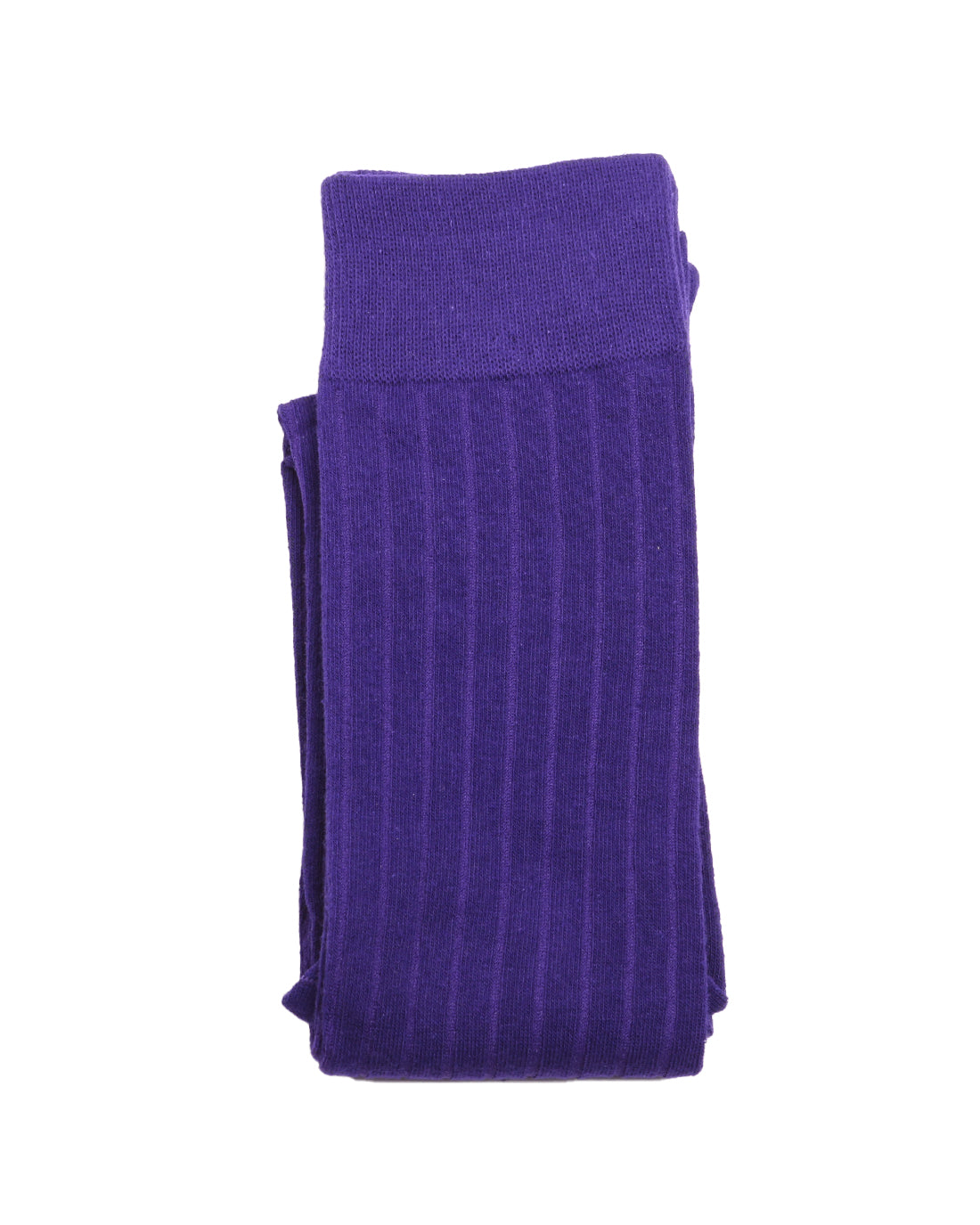 Calzino costina tinta unita viola