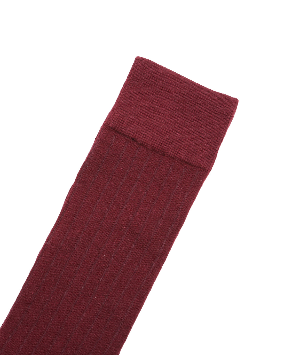 Calzino costina tinta unita bordeaux