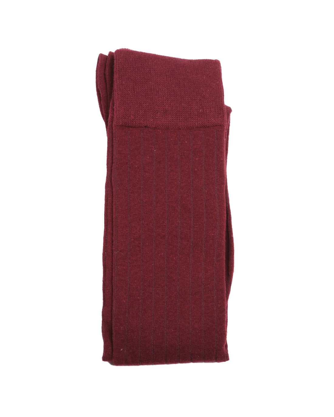 Calzino costina tinta unita bordeaux