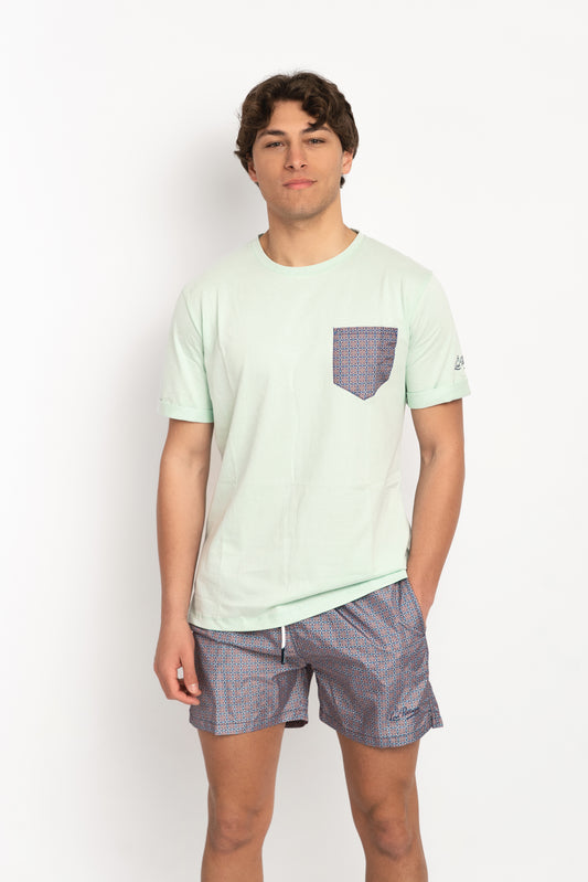 Flowery- T-shirt verde acido fantasia flowery