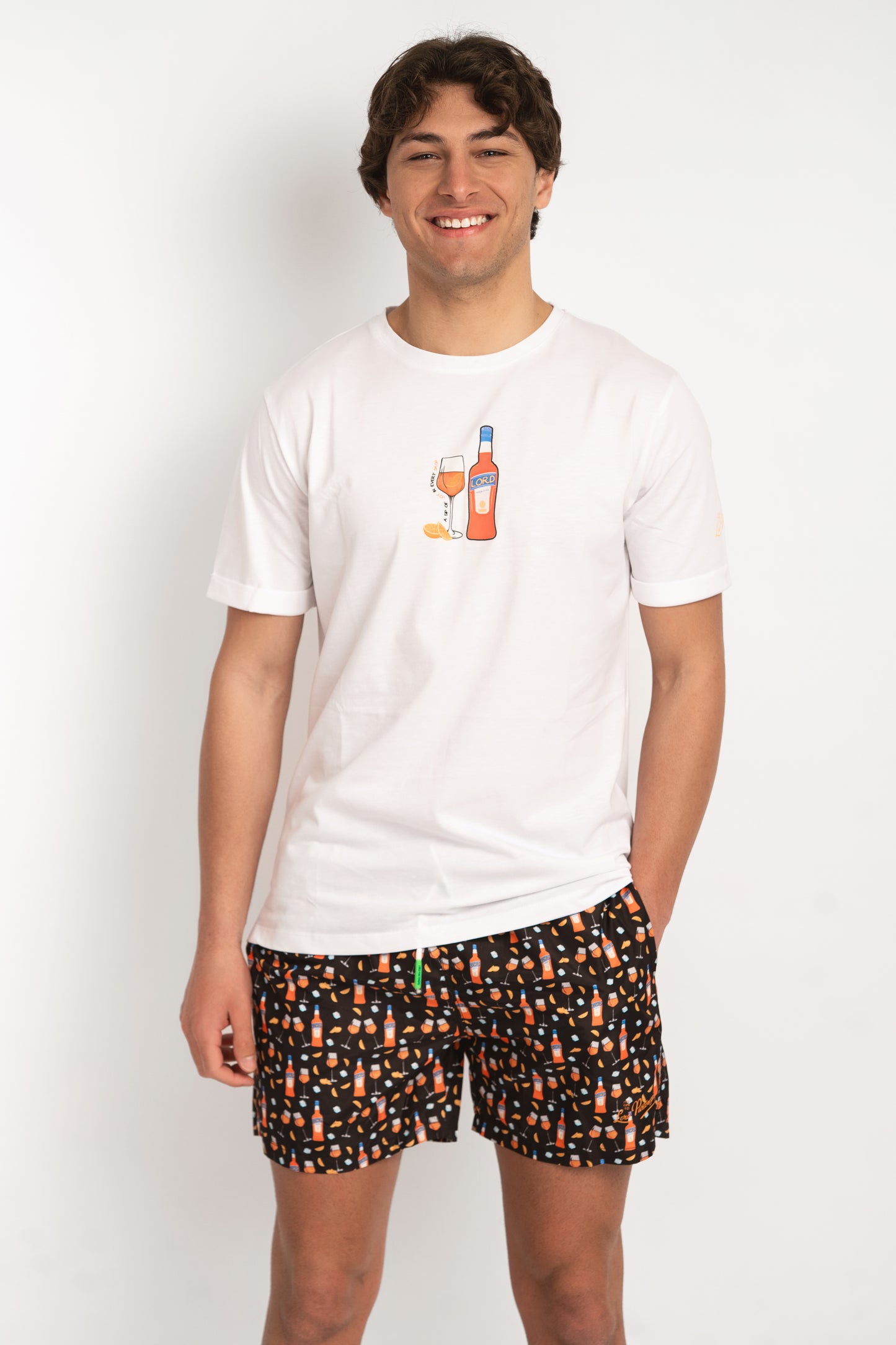 Sprix - T-shirt bianca fantasia spritz