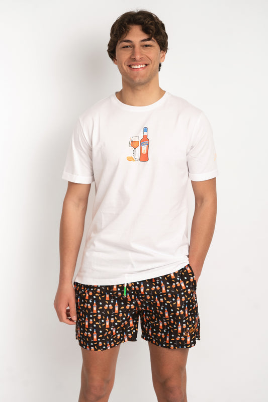 Sprix - T-shirt bianca fantasia spritz