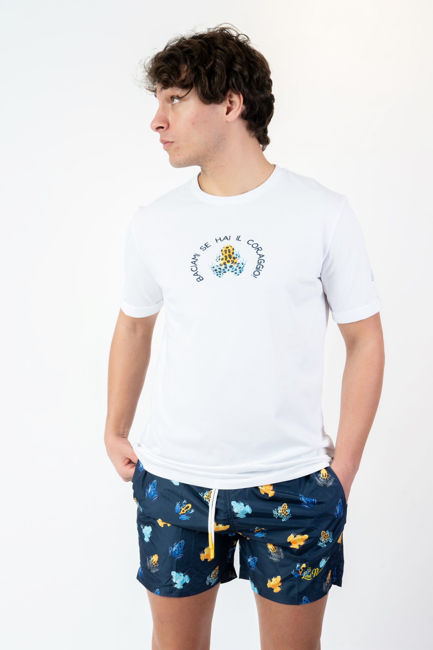 Frog- T-shirt bianca fantasia frog