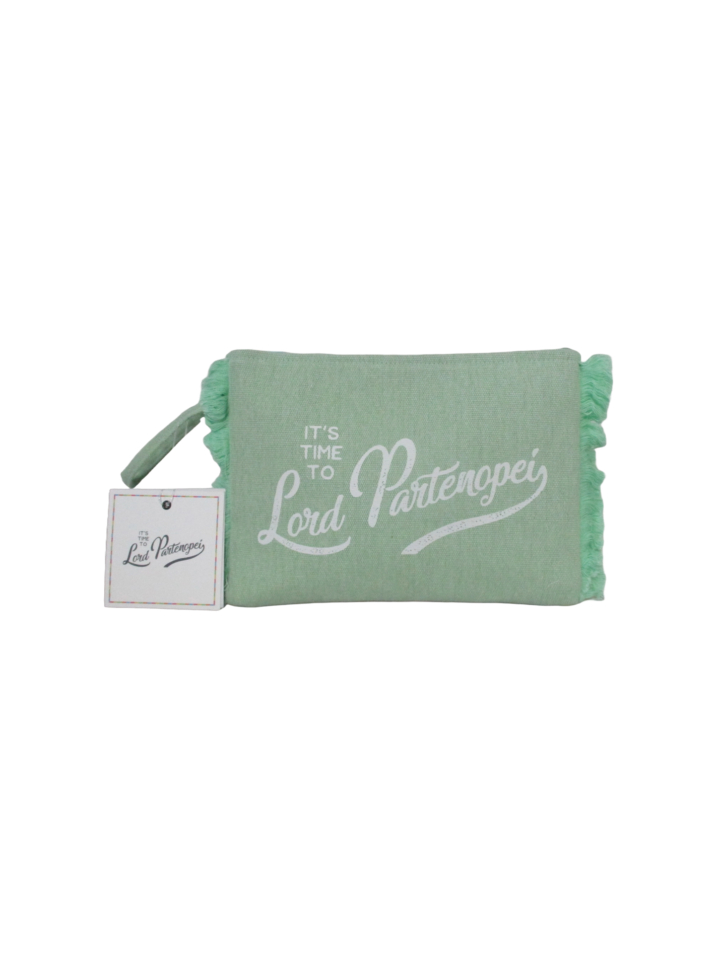 Pochette - Pochette mare verde acqua con logo bianco