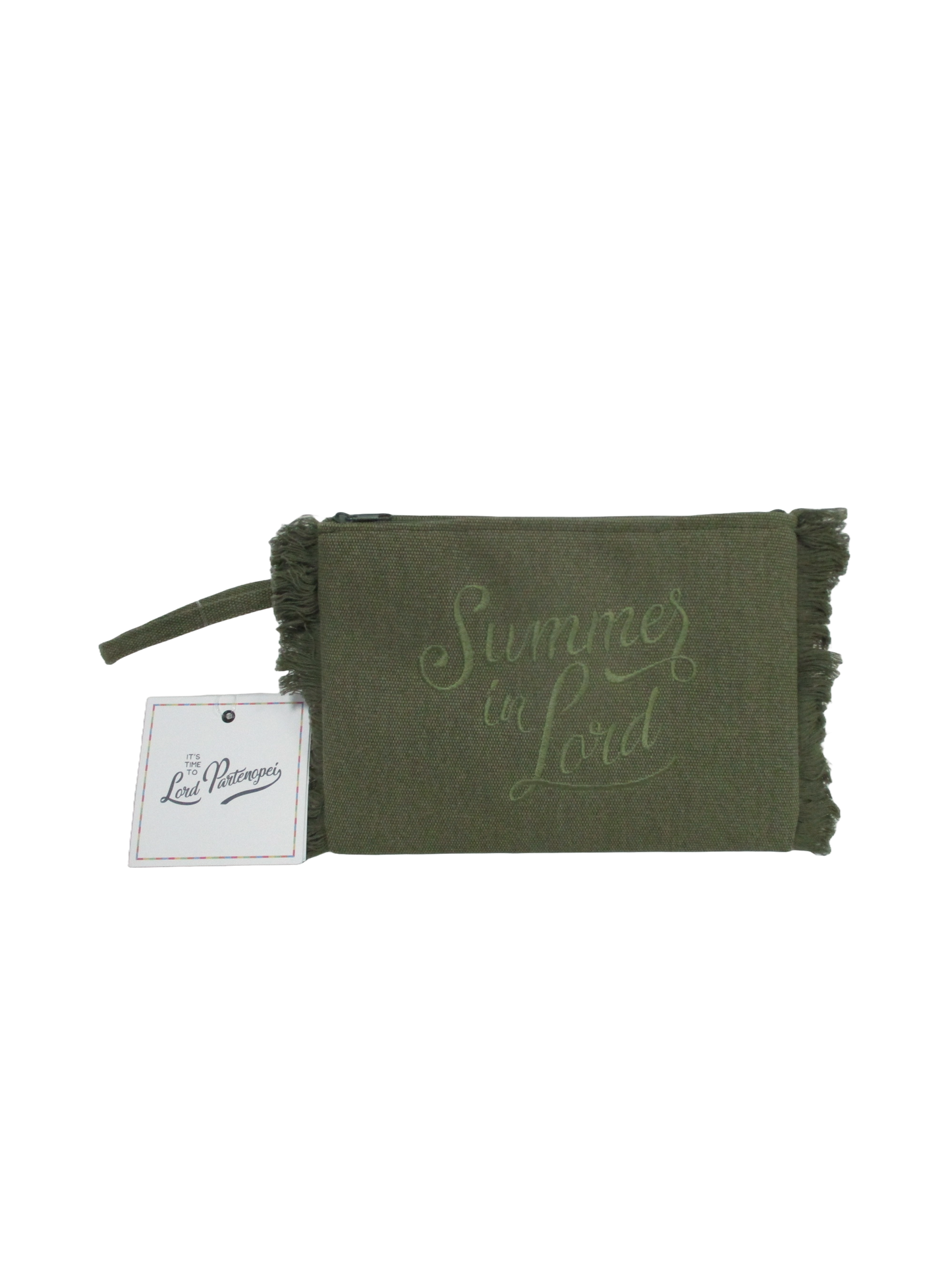 Pochette - Pochette mare militare logo tono su tono cucito