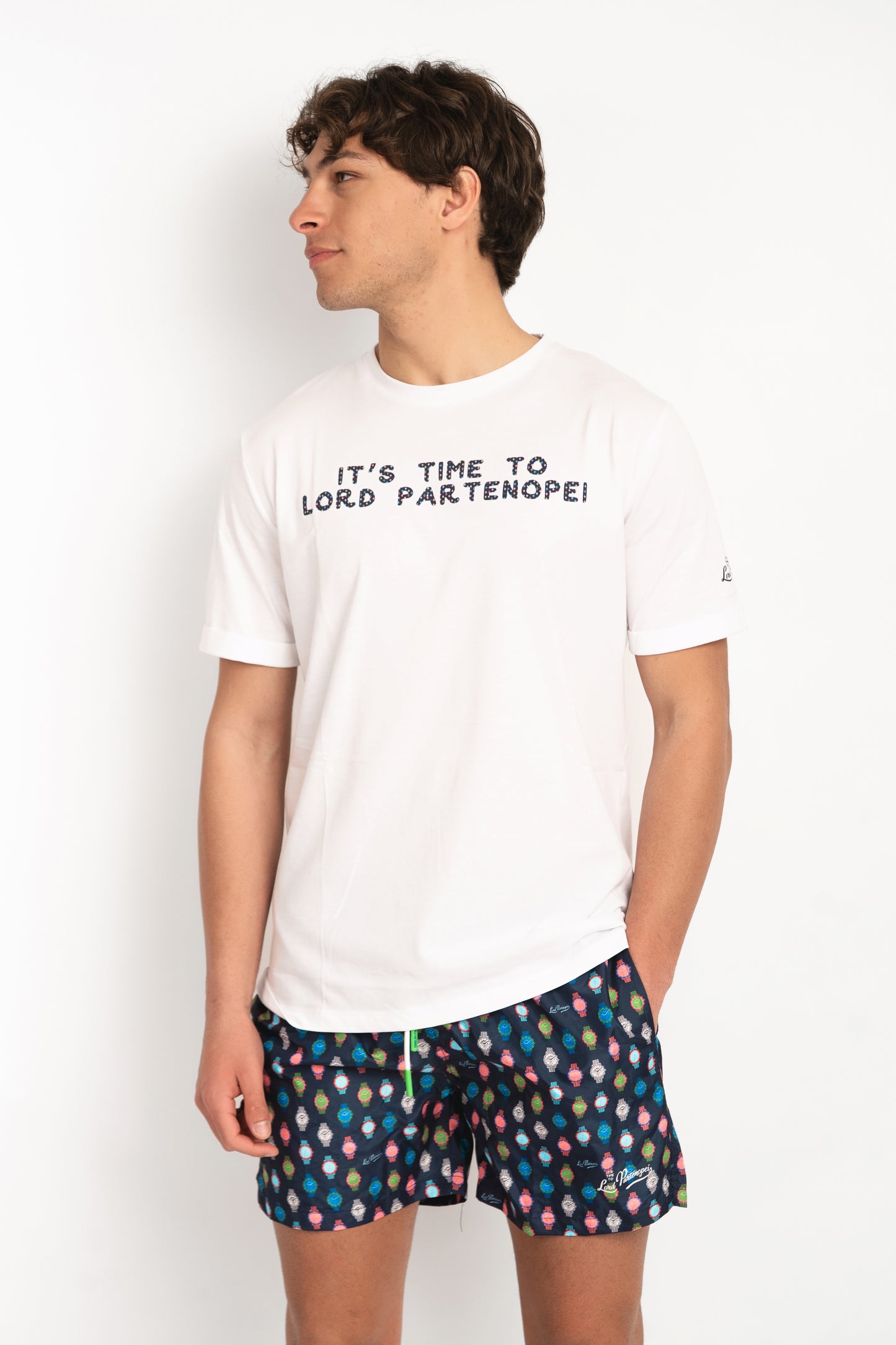 Swatch- T-shirt bianca fantasia swatch