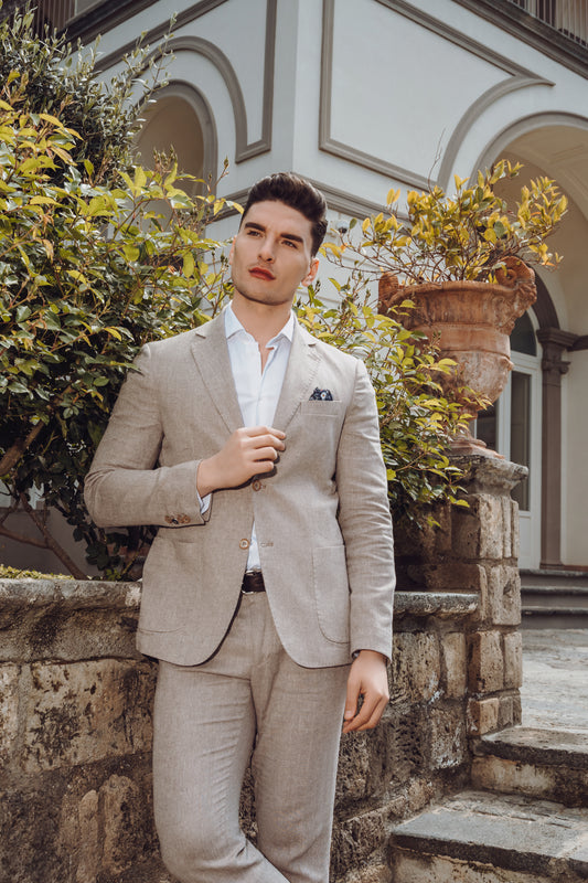 Giacca uomo - Spigata tortora