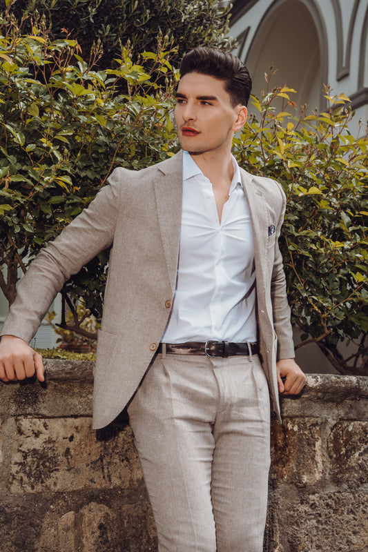 Pantalone uomo - Spigata tortora