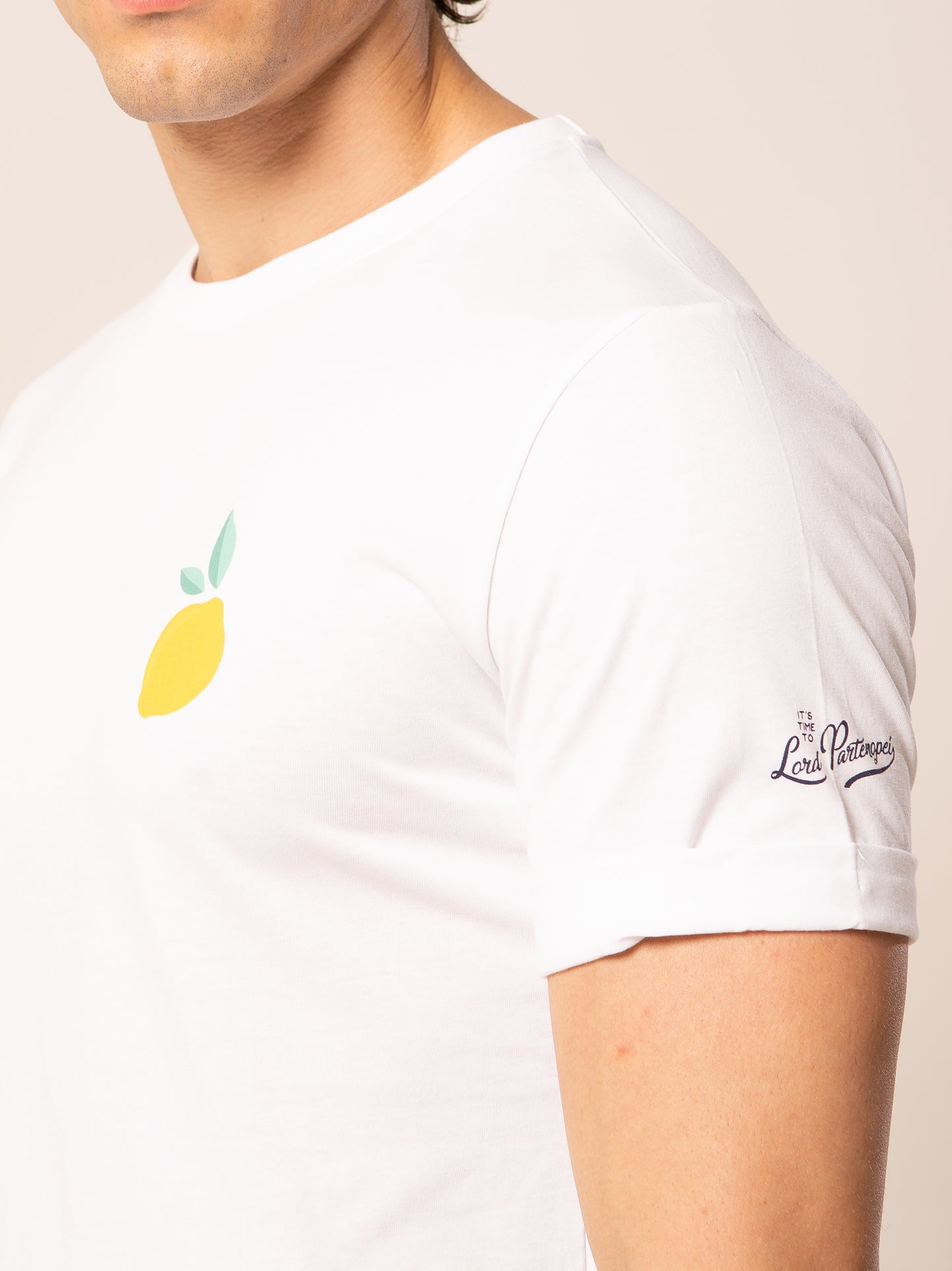 Lemon - T-shirt bianca fantasia limone