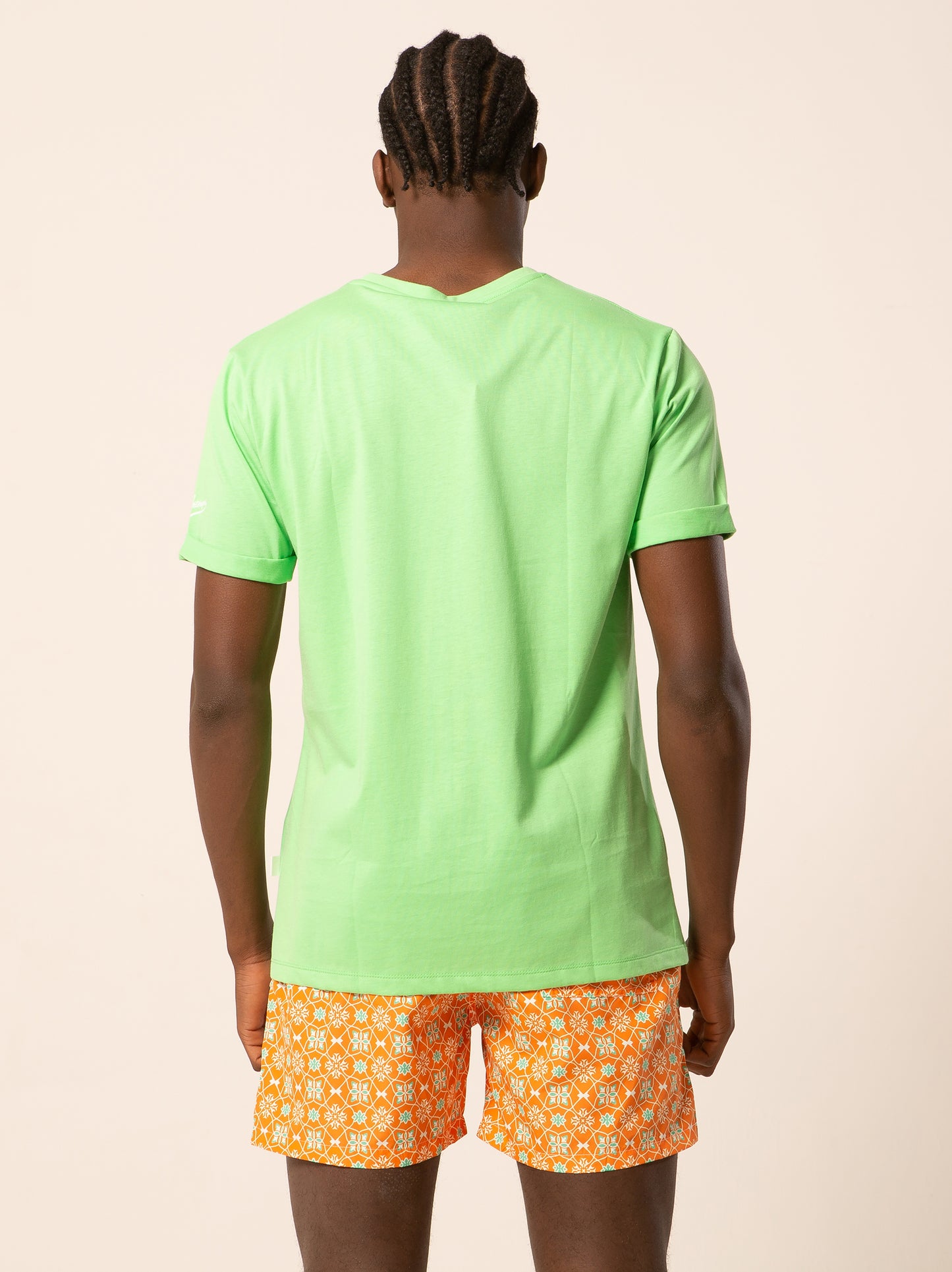 Noto - T-shirt verde fantasia maiolica