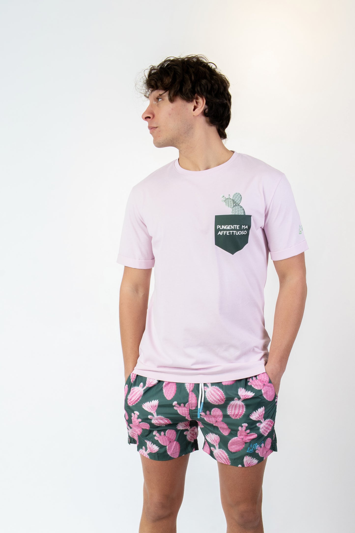 Cactus- T-shirt rosa fantasia cactus