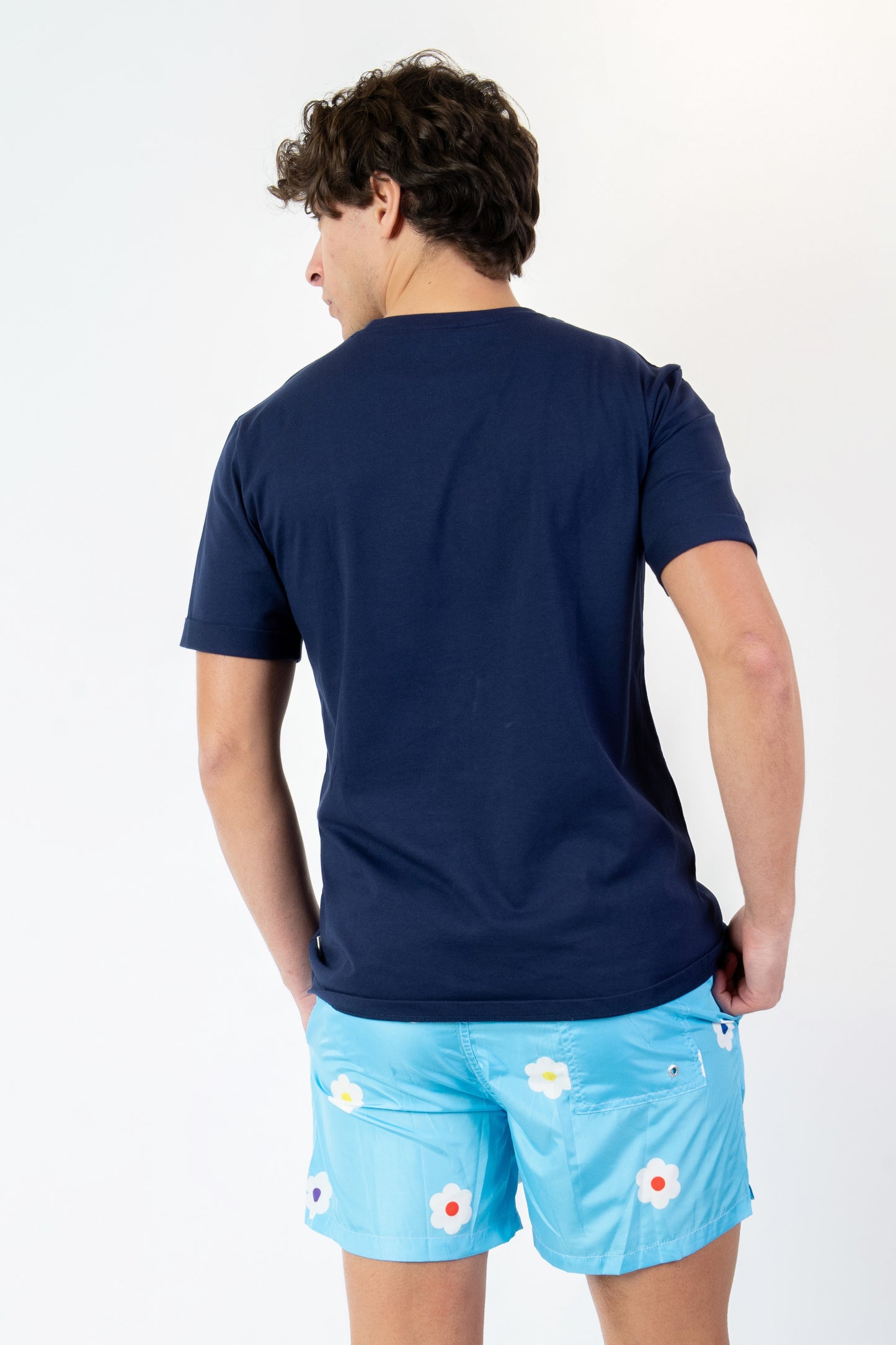 Flow - T-shirt blu fantasia flow