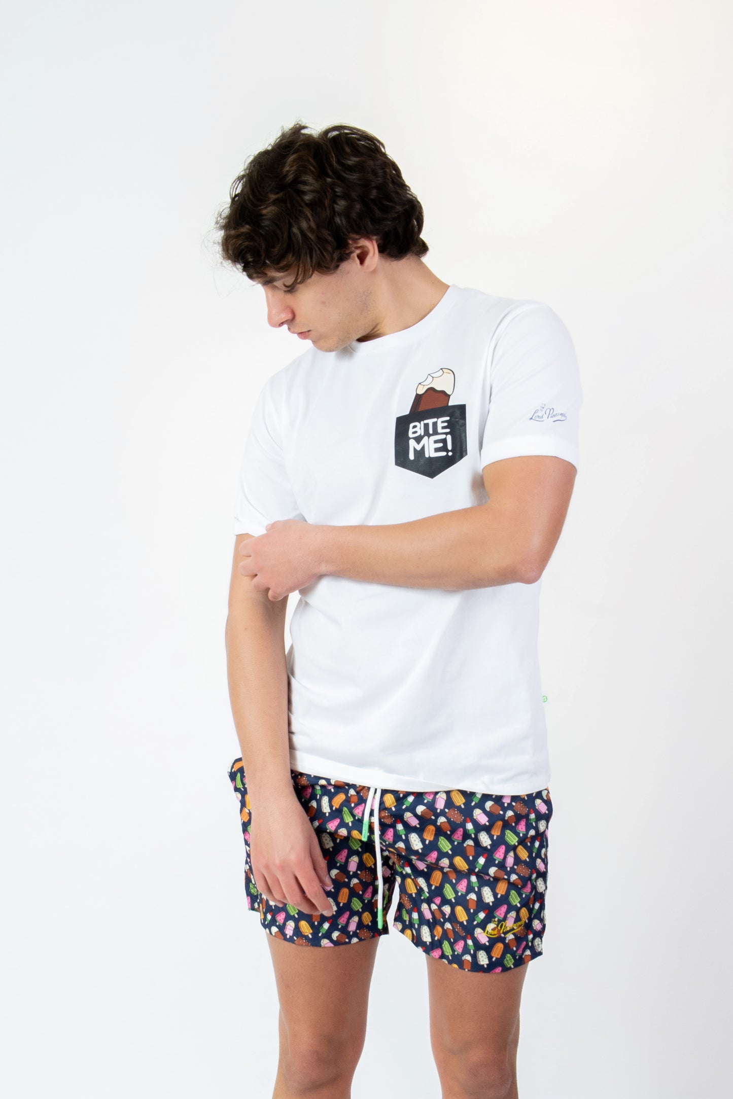 Icestecco - T-shirt bianca fantasia icestecco