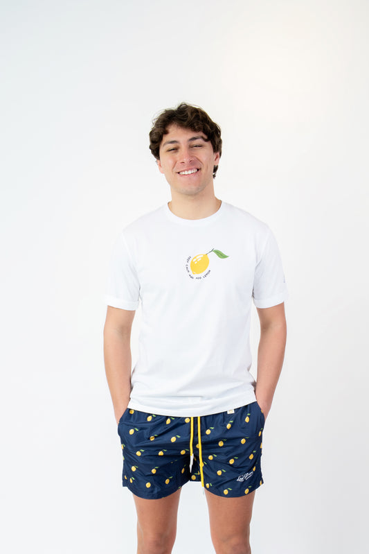 Limo - T-shirt bianco fantasia limo