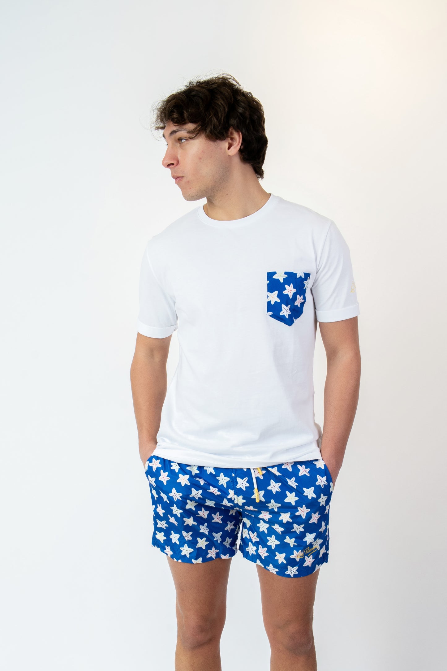 Star - T-shirt bianca fantasia star