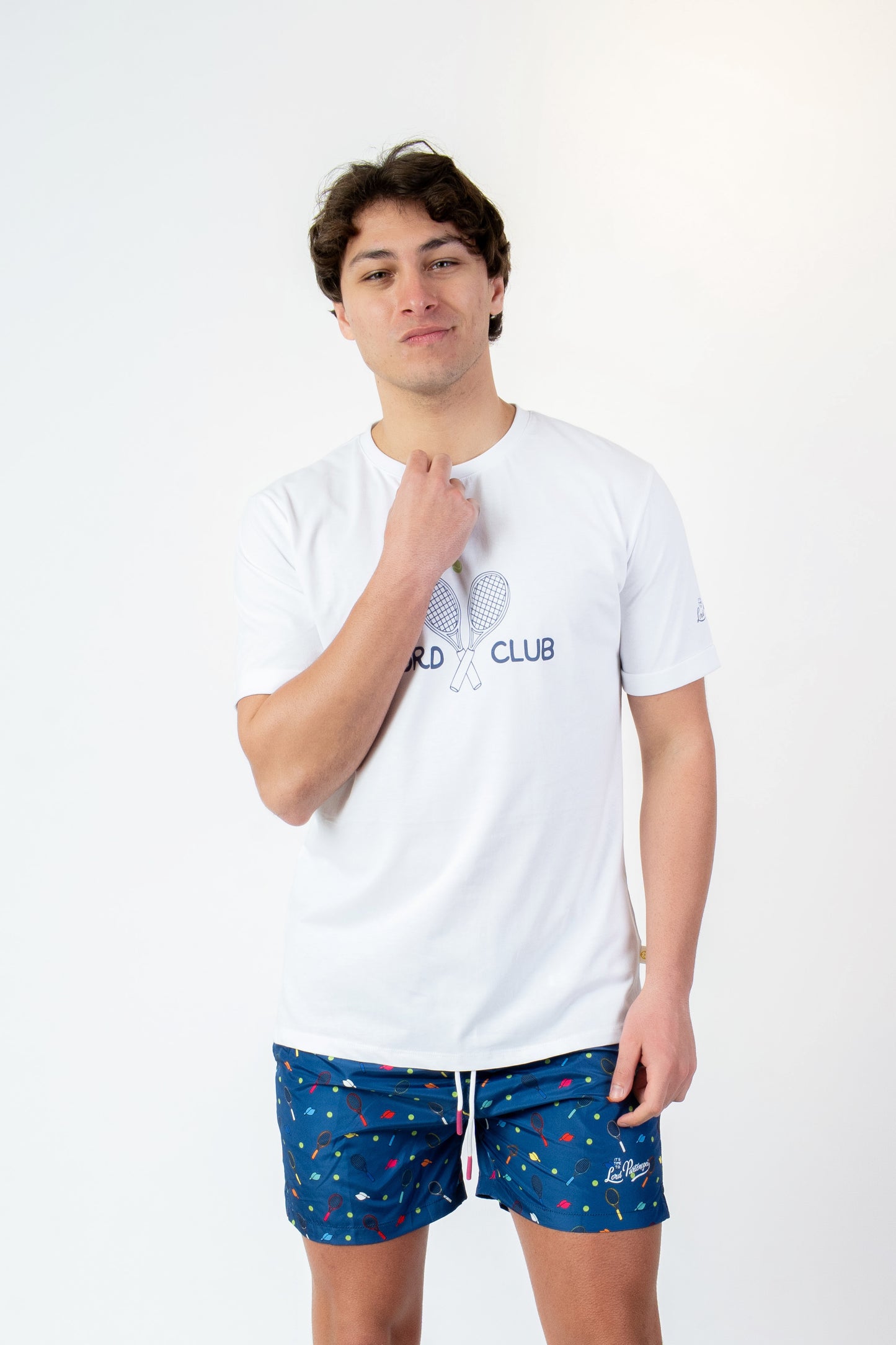 Tennis - T-shirt bianca fantasia tennis